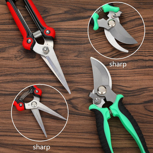 5-Piece Garden Pruning Shears Set with Gloves & Storage Bag