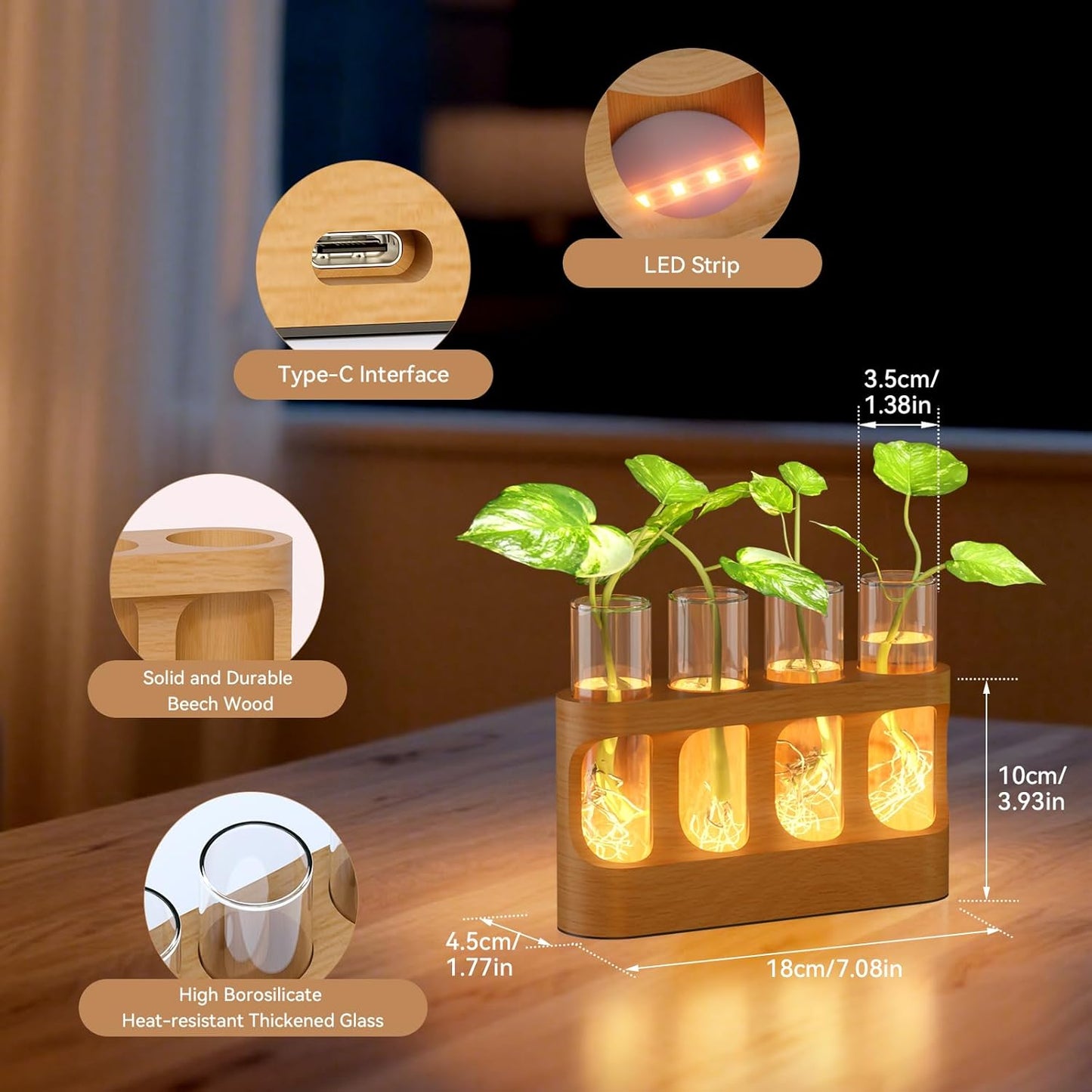 Plant Propagation Station with Adjustable LED Grow Lights