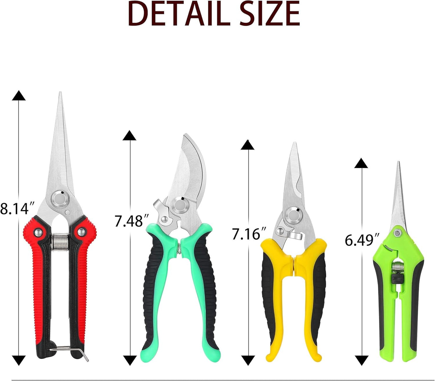 5-Piece Garden Pruning Shears Set with Gloves & Storage Bag