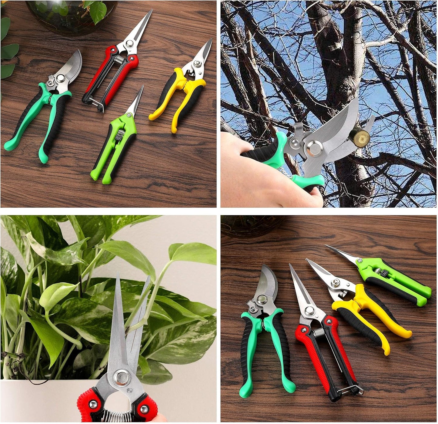 5-Piece Garden Pruning Shears Set with Gloves & Storage Bag