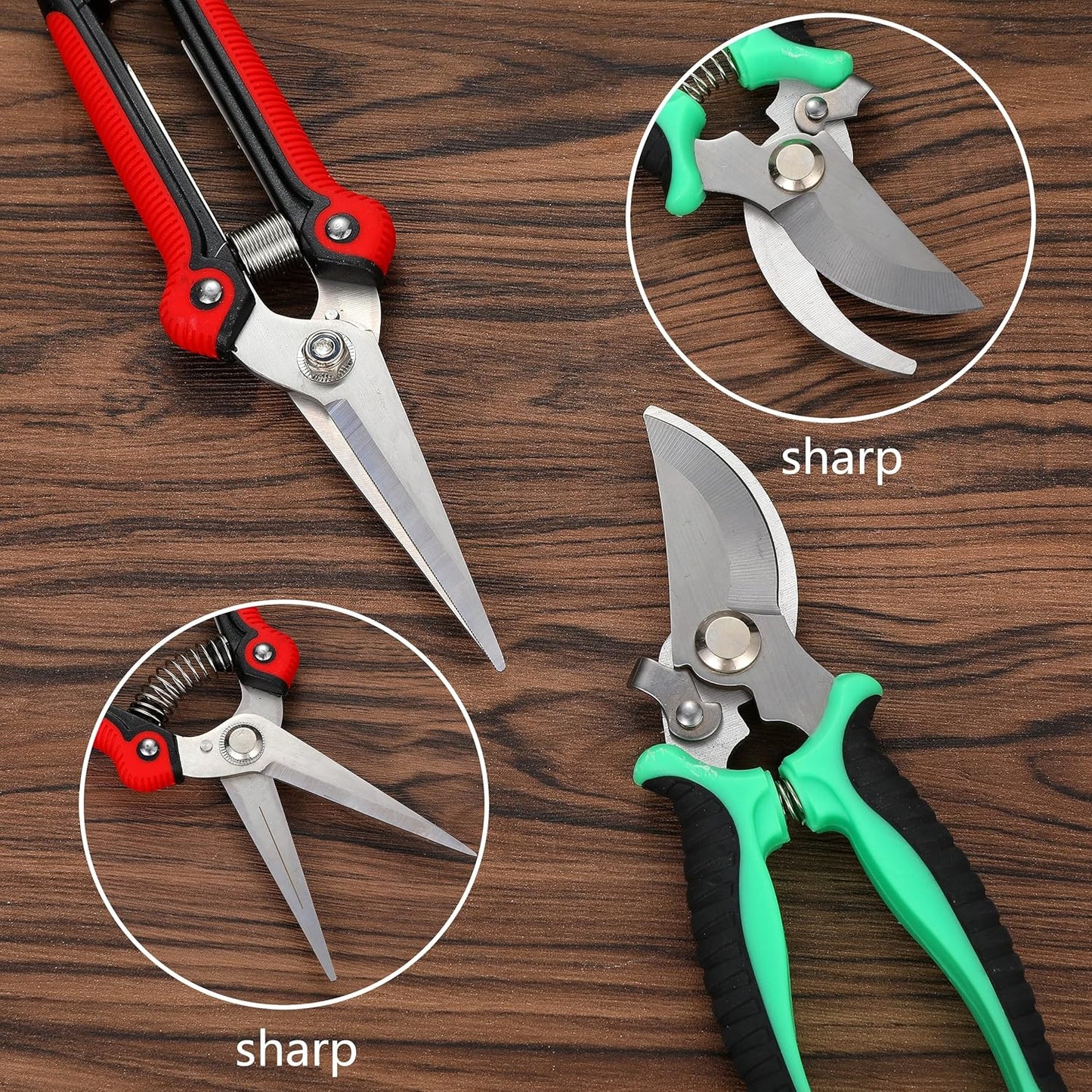 5-Piece Garden Pruning Shears Set with Gloves & Storage Bag