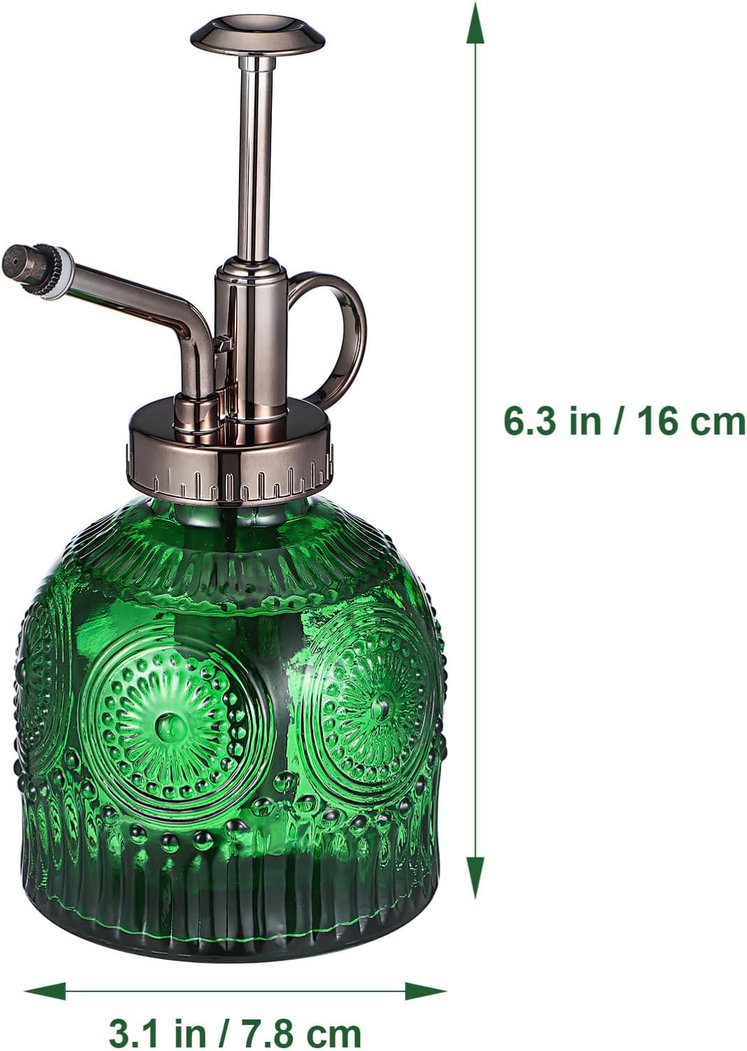 BESPORTBLE Green Glass Plant Mister Spray Bottle