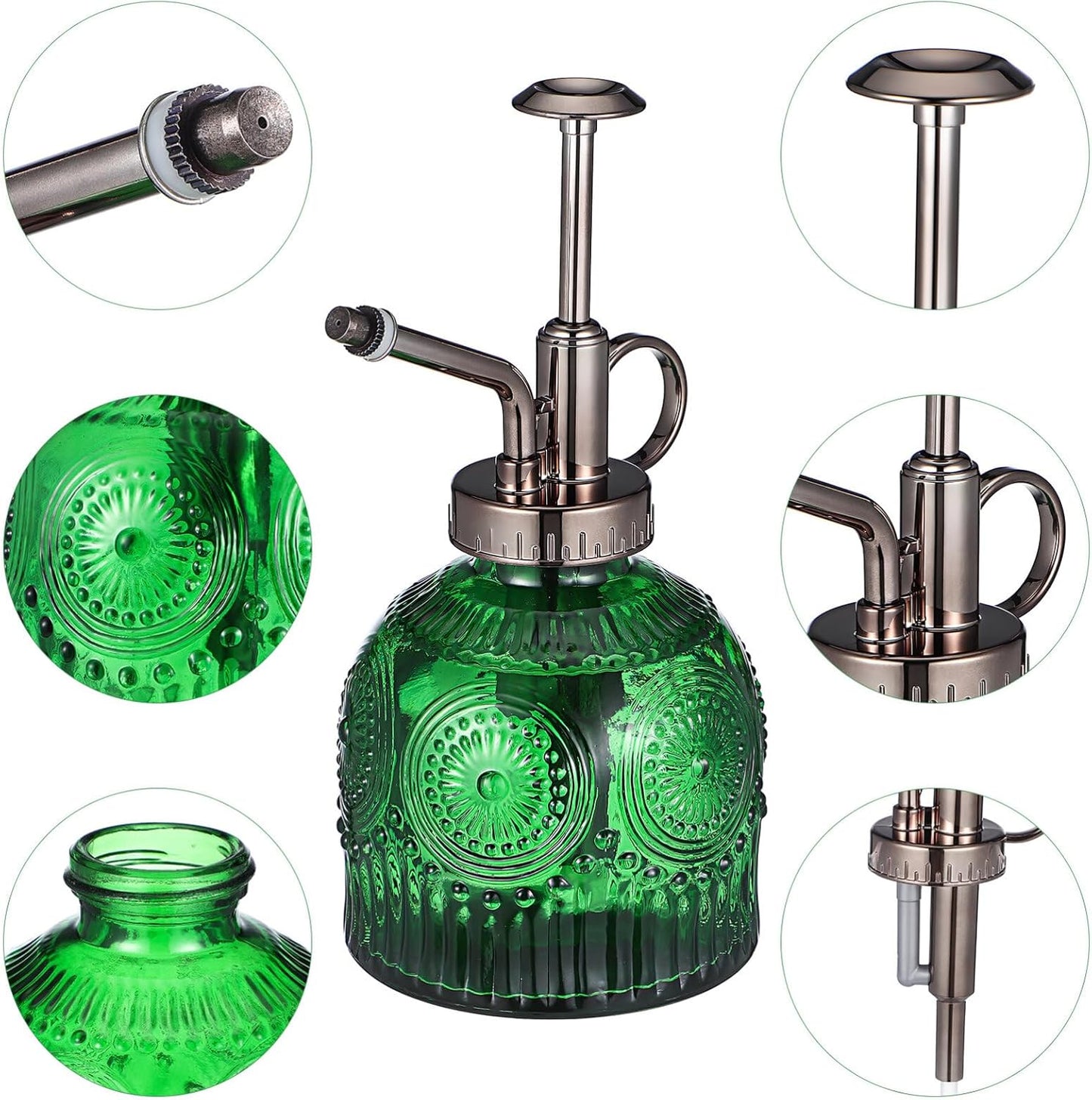 BESPORTBLE Green Glass Plant Mister Spray Bottle