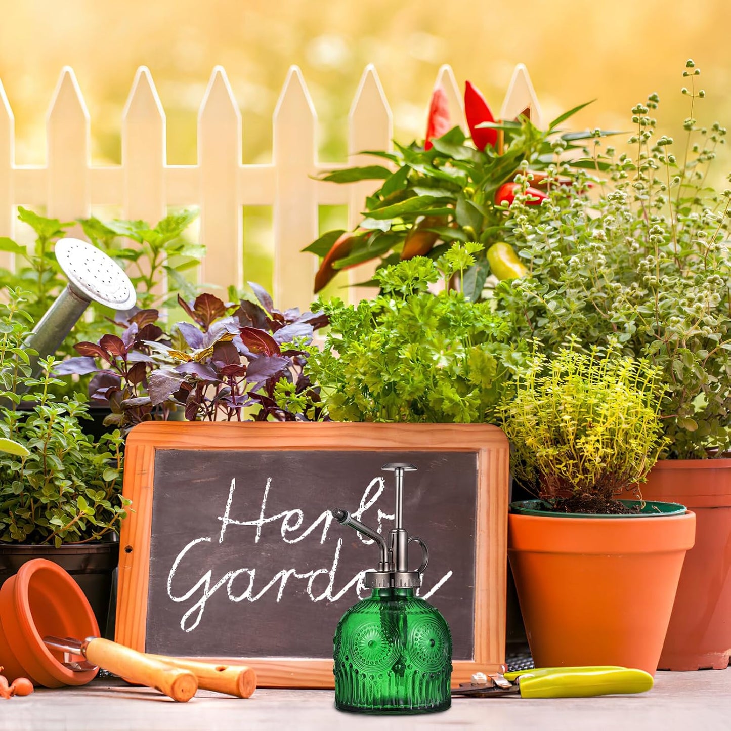 BESPORTBLE Green Glass Plant Mister Spray Bottle