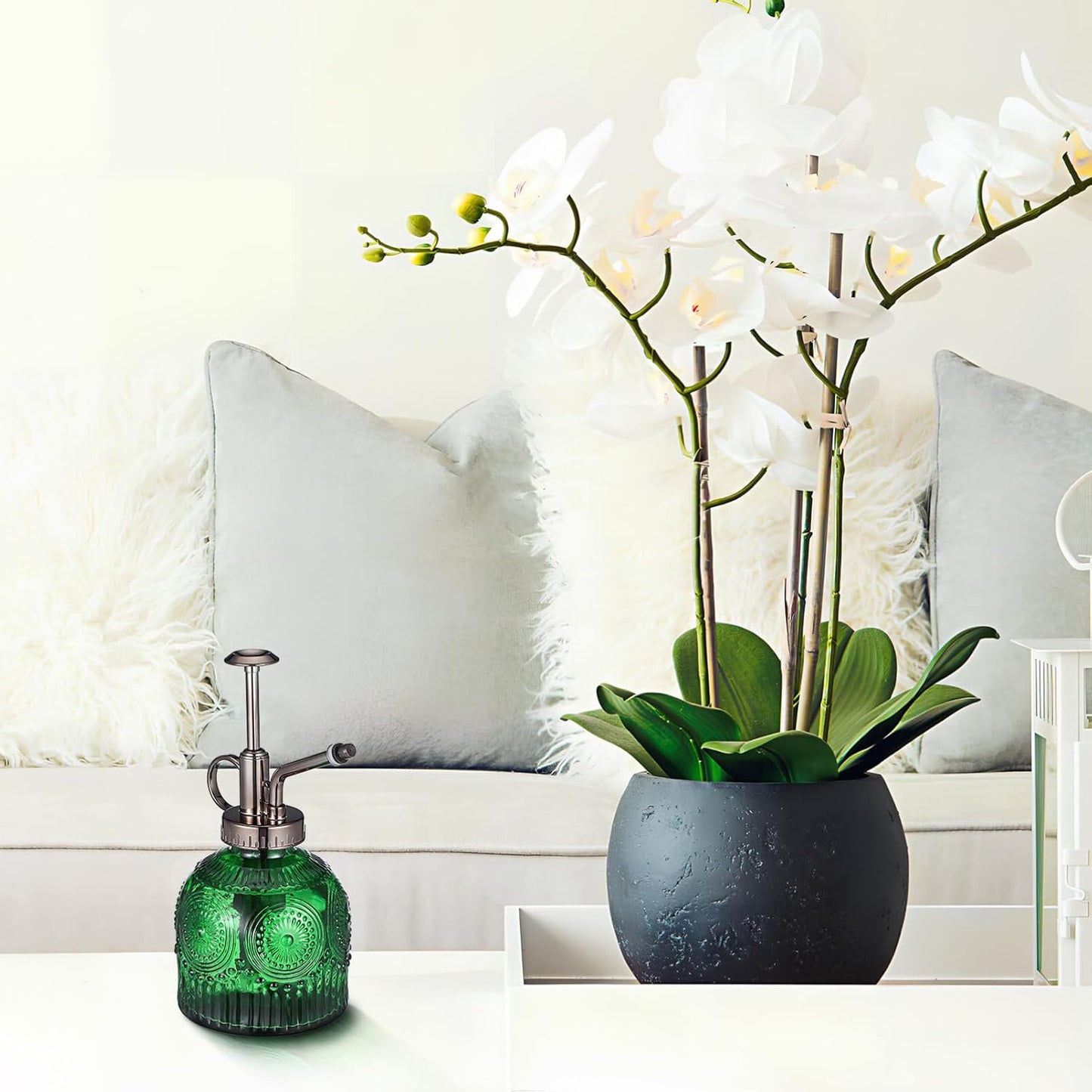 BESPORTBLE Green Glass Plant Mister Spray Bottle