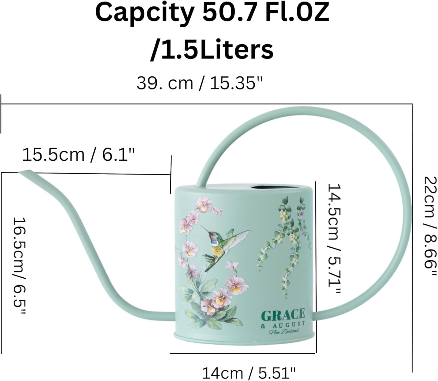 Indoor Watering Can with Spray Mist Bottle – 1.5L